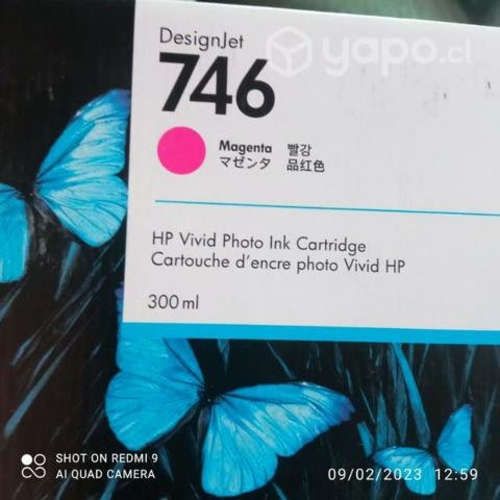 Tinta HP 746 Magenta original de 300ml