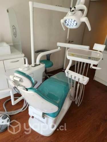 Sillón dental AA con taburete Anle y compresor, es