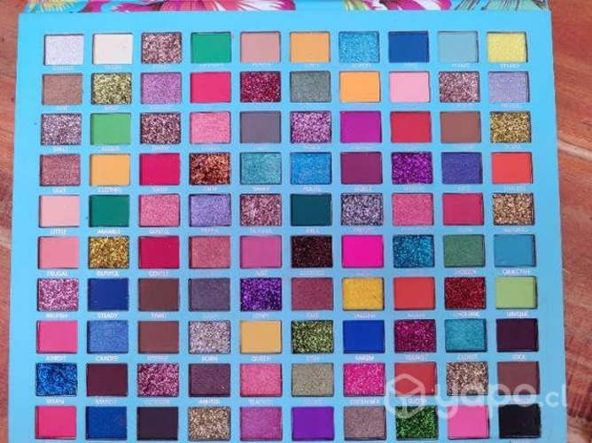 Paleta sombras 100 colores