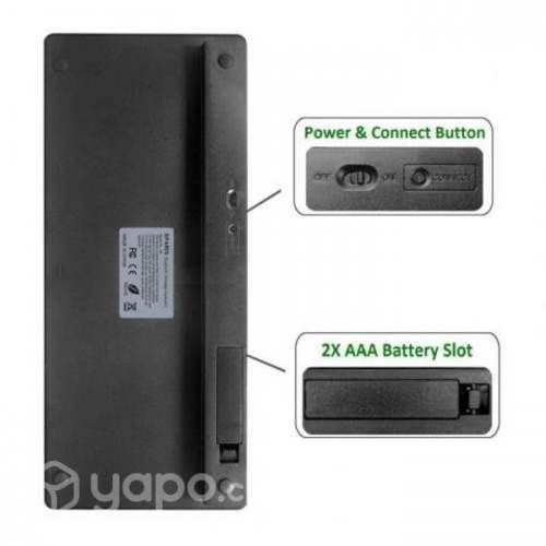 Teclado Inalámbrico para Tablet, Teléfonos y Smart