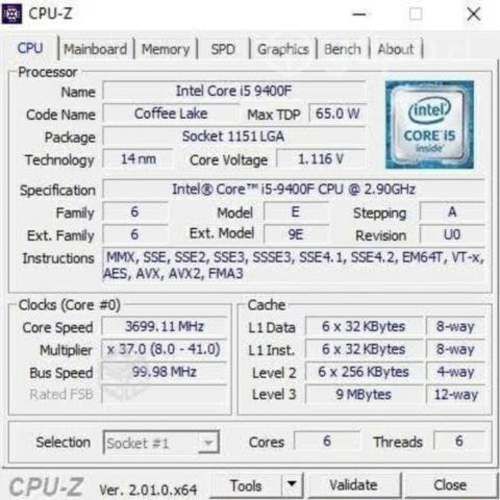 PC i5-9400 RX 5600 Xt 6 Gb