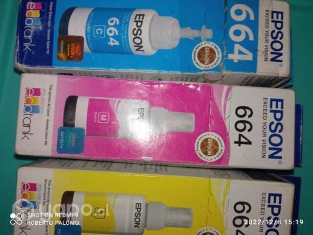 Tintas Epson 664 colores originales