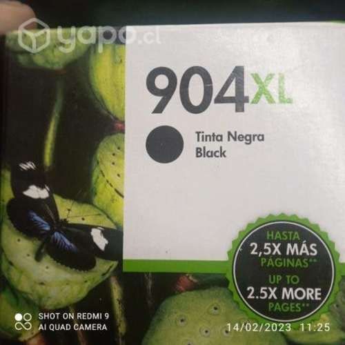 Tinta HP 904xl black original de alta