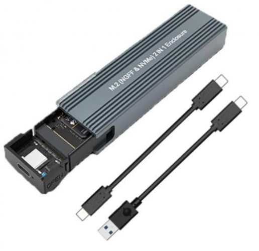 Cofre para disco M.2 SATA y NVME