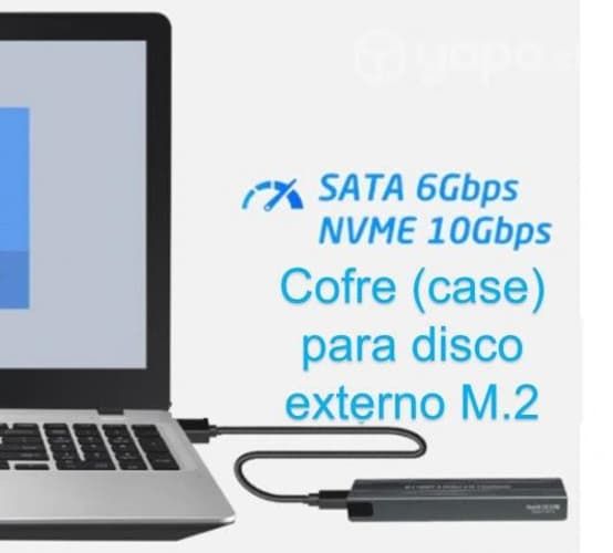 Cofre para disco M.2 SATA y NVME