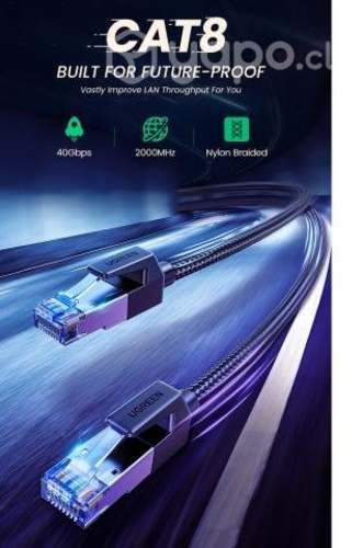 Cable 2 metros CAT 8 - SFTP. hasta 40 Gbps