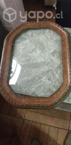 Cuadro antiguo vidrio cóncavo