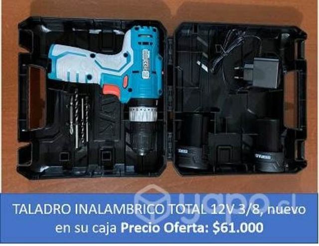 Taladro inalámbrico 12V 3/8 - total