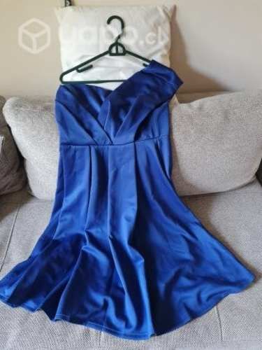 Vestido Corto azul de fiesta