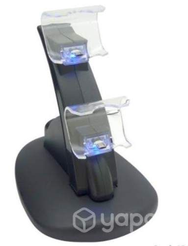 Base De Carga Doble Para Joystick P4 Con Luz