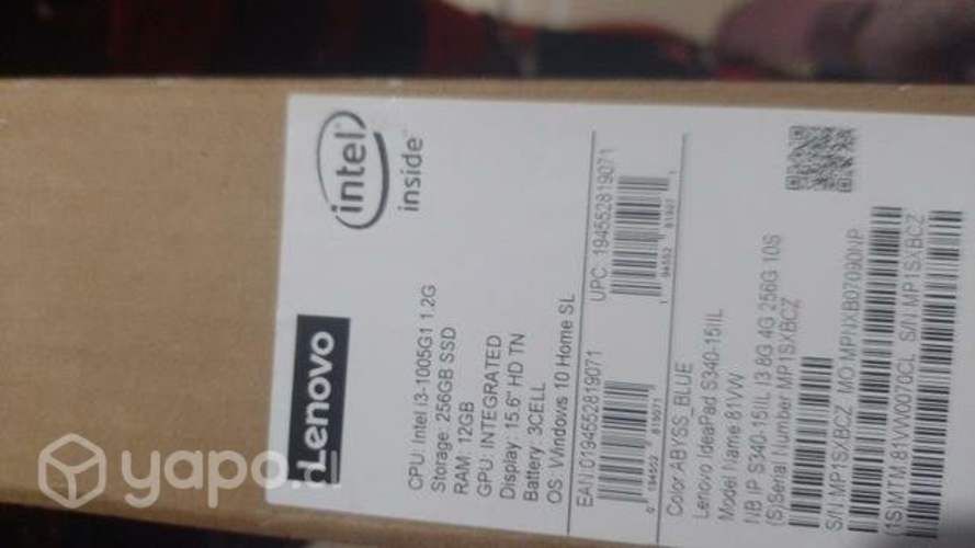 Lenovo icore 3 semi nuevo con todos sus accesorio