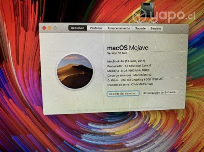 MacBook Air 13 2017 8GB RAM / 128GB