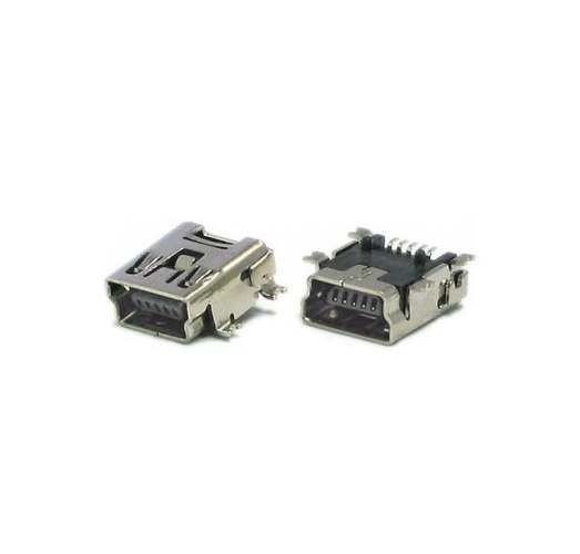 Conector mini USB hembra para soldar