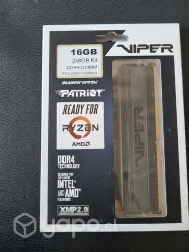 Patriot Viper Blackout 16gb (2×8gb) 3200 Mhz