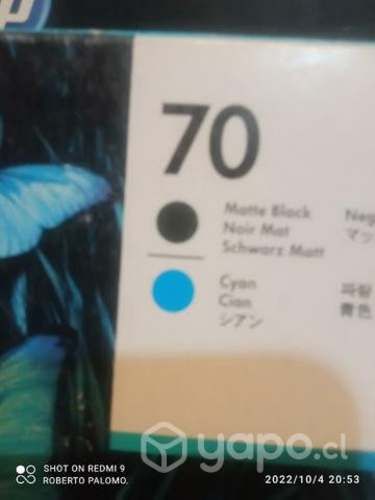 Cabezal hp 70 Matte black cyan original