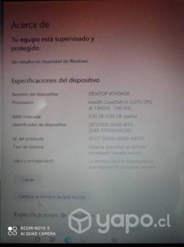 Sony Vaio Modelo Svf142c29u - 8 gb ram- 1tb - I3