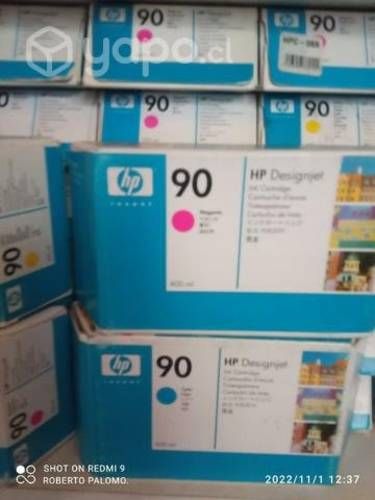 Tintas HP 90 colores originales de 400ml