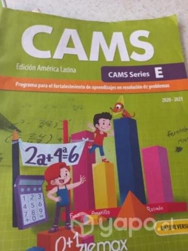 Texto escolar de Ingles Cams, book y cuadernilloc
