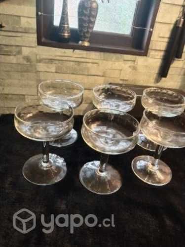 6 copas yungay de champagne modelo Cordova
