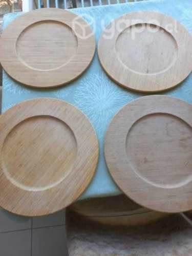 Base platos Bambu 4 unidades de 30cm