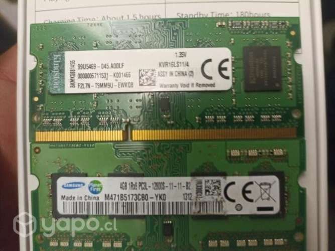 Memoria 4GB DDR3L PC3L-12800