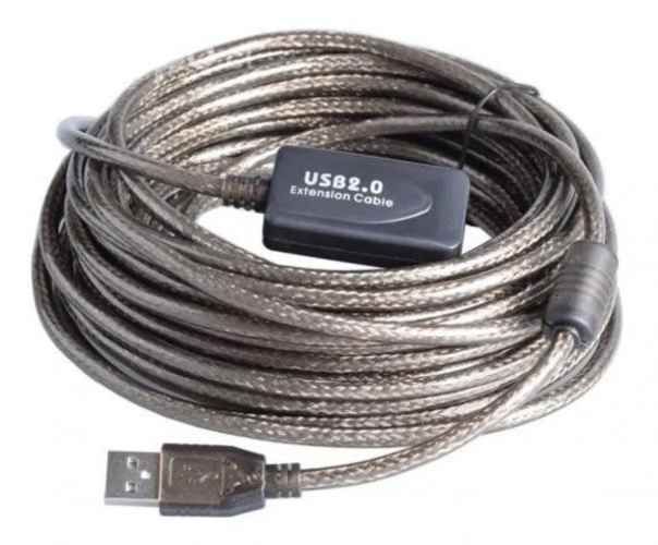 Cable Extensión Usb 2.0 con Ferrita Activo 10 Metr