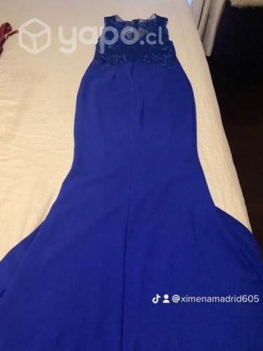 Vestido sirena azul electrico