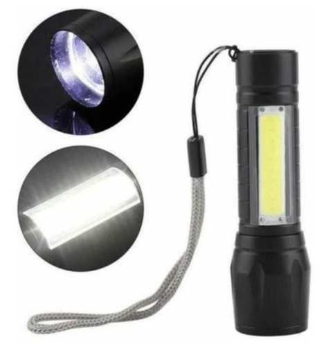 Mini linterna LED táctica doble luz potente zoom