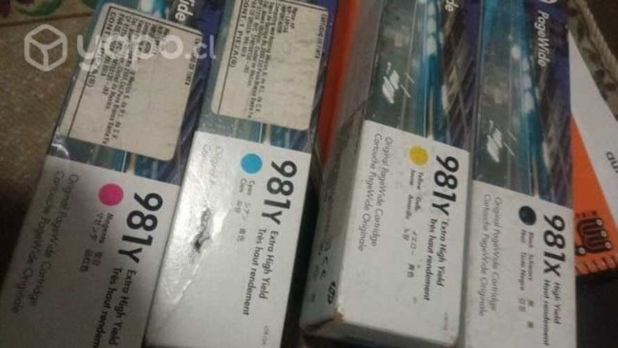 Tintas HP 981x y colores originales de alta