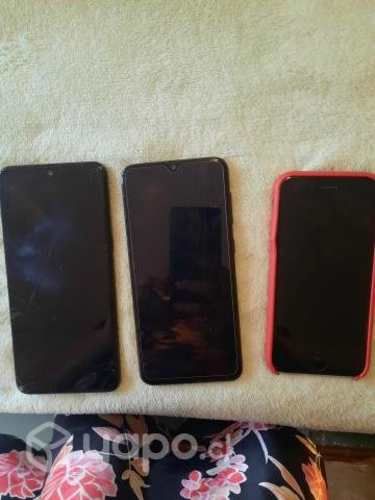 Teléfono con lámina de vidrio y carcasas