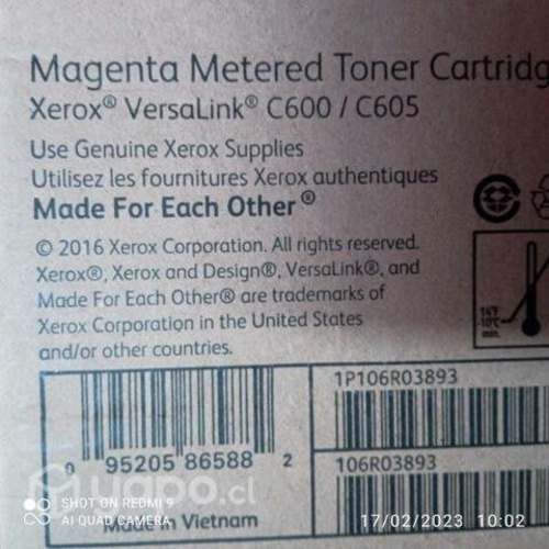 Toner Xerox versalink c600/c605 magenta original d
