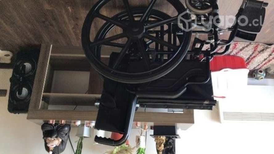 Silla De Ruedas Plegable Con Ruedas Macizas