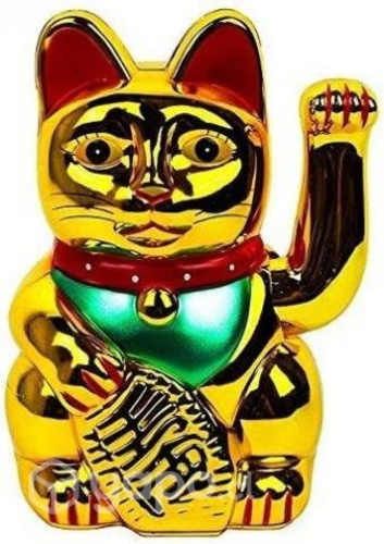 Gato Suerte Feng Shui Plástico Figura Adorno 11 Cm