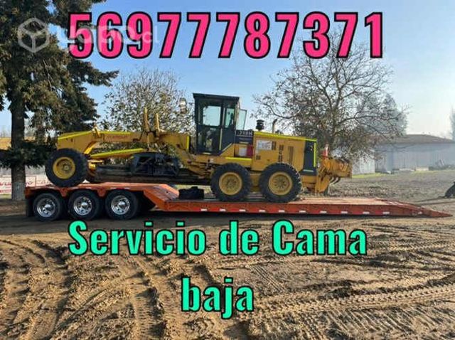 Arriendo camion rampla cama baja grua carga