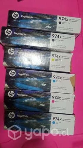 Tintas HP 974xl colores originales de alta