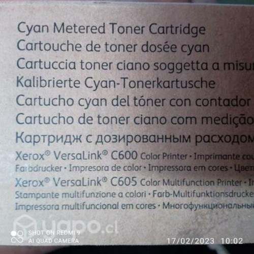 Toner Xerox versalink c600/c605 cyan original de a