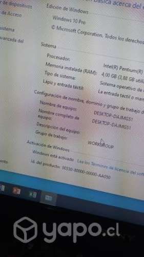 PC de escritorio + monitor + teclado + mouse