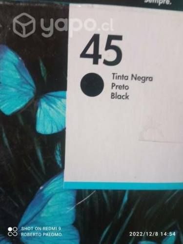 Tintas HP 15, 40 y 45 Black original de alta