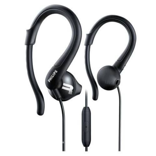 Audifono philips earclip mic black shq1255tbk/00