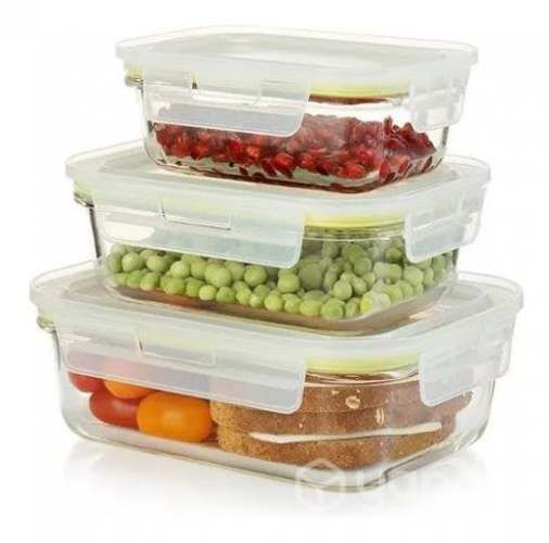 Set De 3 Taper Tupper Hermetico Plastico Comida