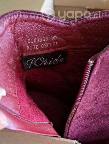 Botine rojo oscuro talla 35