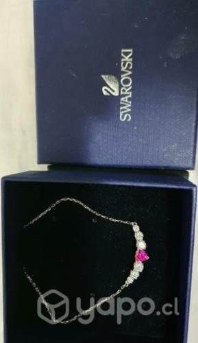 Collar de corazon y alas swarovski