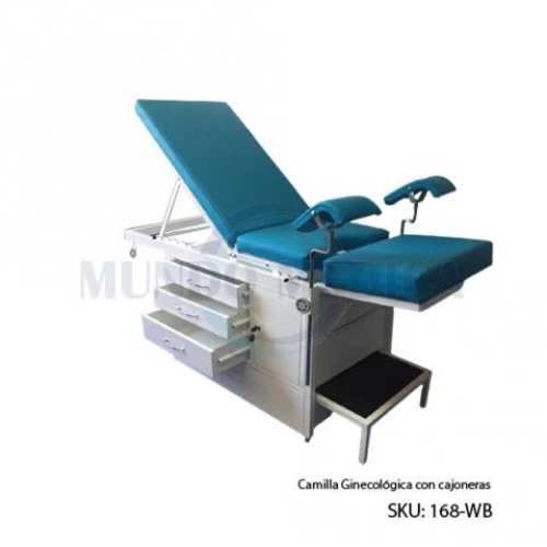 Camilla Ginecológica con cajoneras