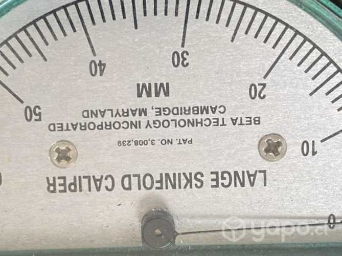 Caliper medidor de grasa metálico
