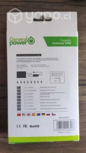 Cargador de notebook universal 65W