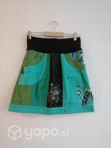 Falda Color verde