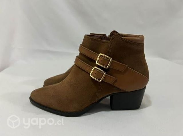 Botín Texano 100% Cuero Marca Rkf N*37 Café