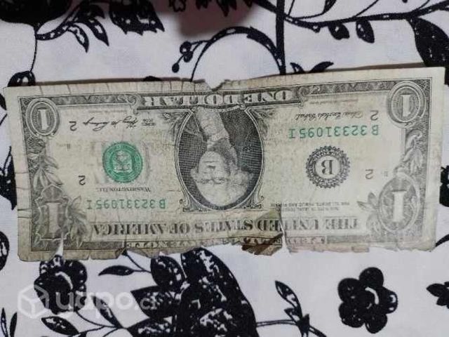 Villete de 1 dolar antiguo