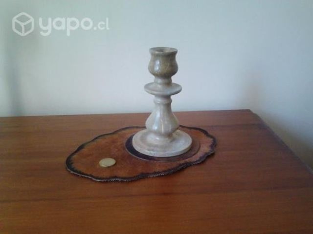 Hermoso Candelabro En Piedra Combarbalita