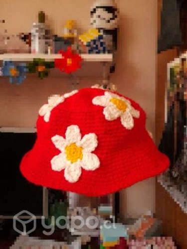 Gorro bucket hat tejido crochet